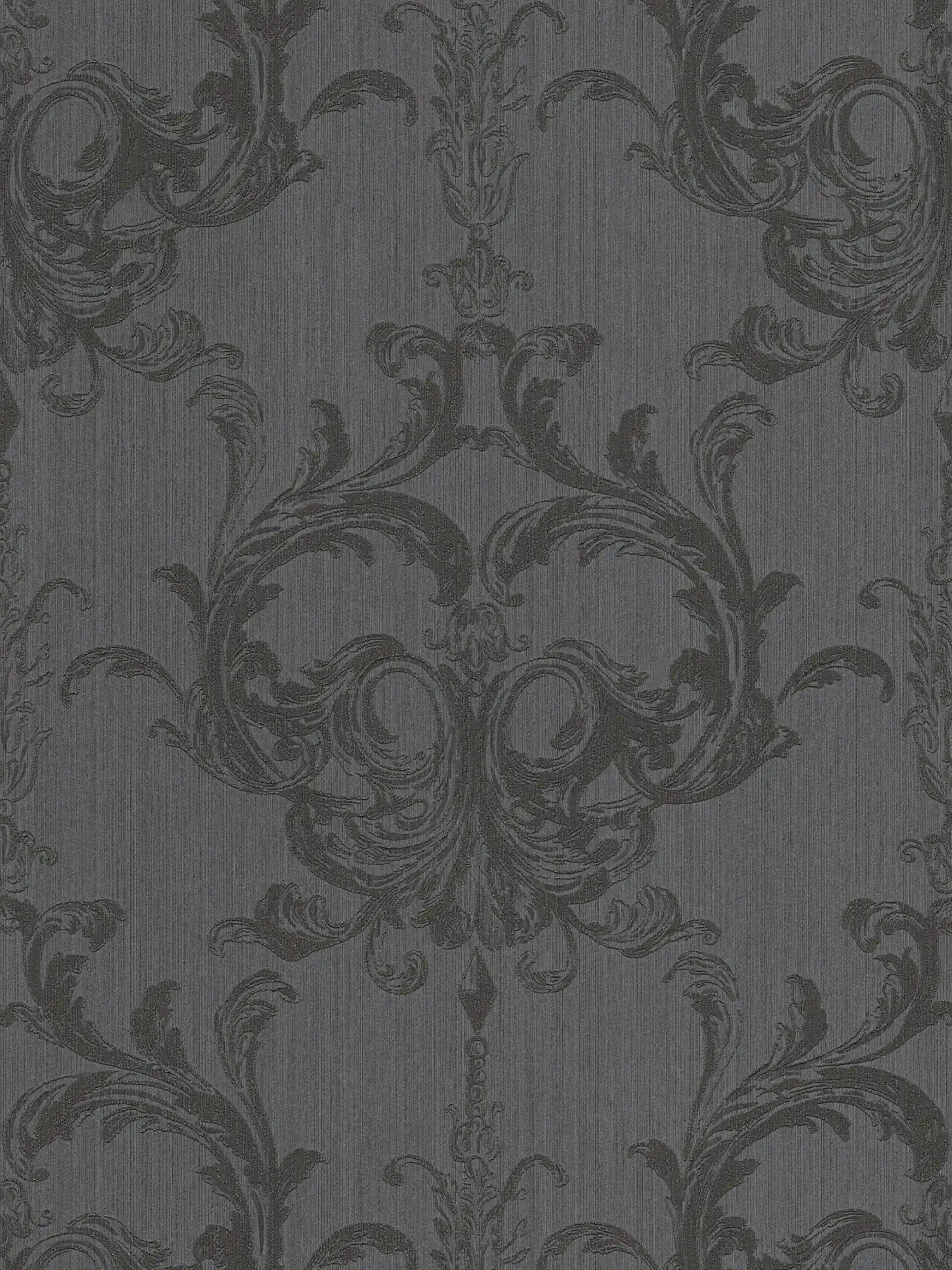         Ornament Tapete detailliert mit Strukturmuster – Braun
    