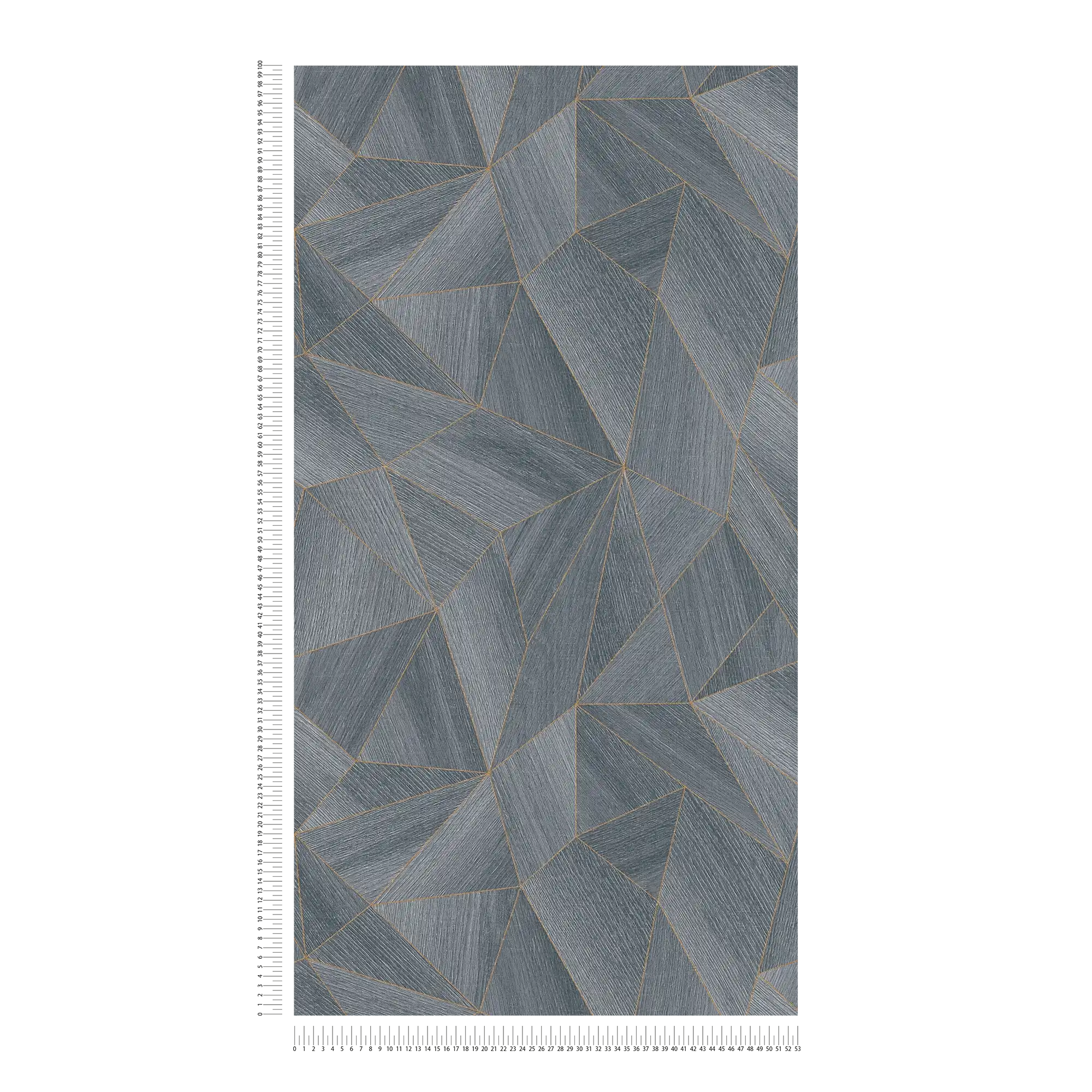             Holztapete geometrisches Muster & Metallic-Effekt – Grau, Schwarz
        