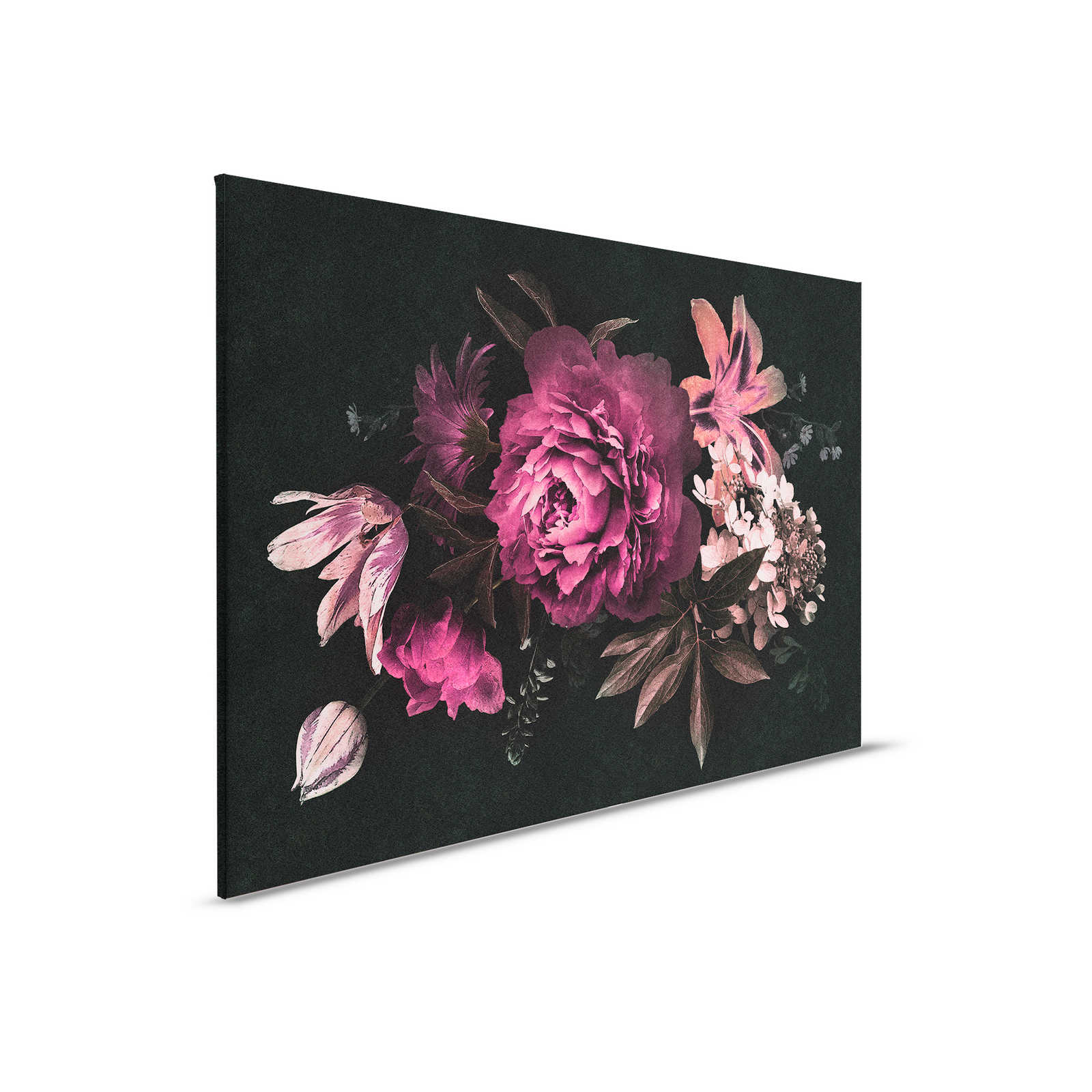         Drama queen 3 - Leinwandbild romantischer Blumenstrauß- Pappe Struktur – 0,90 m x 0,60 m
    