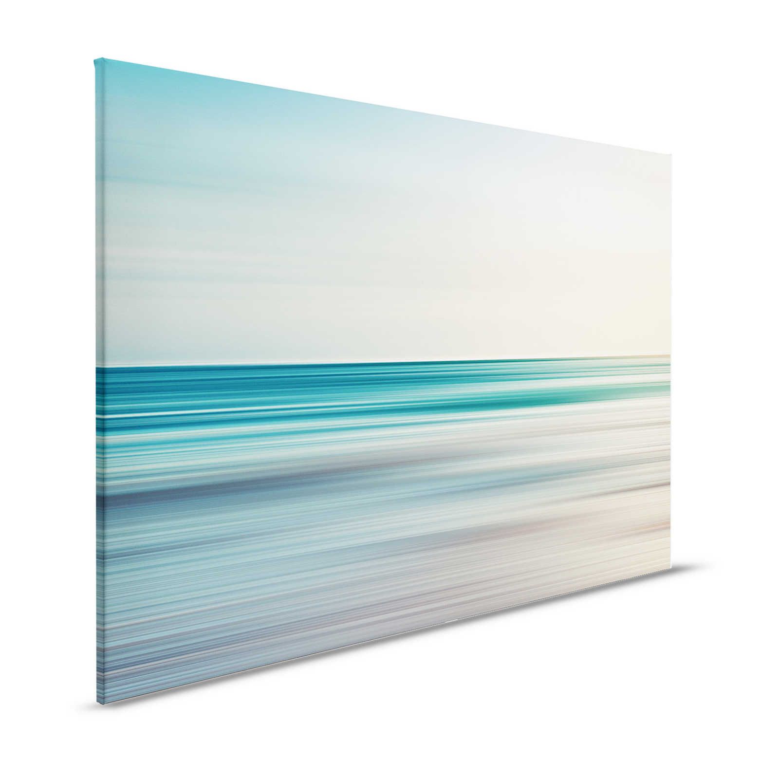 Horizon 1 - Leinwandbild abstrakte Landschaft in Blau – 1,20 m x 0,80 m
