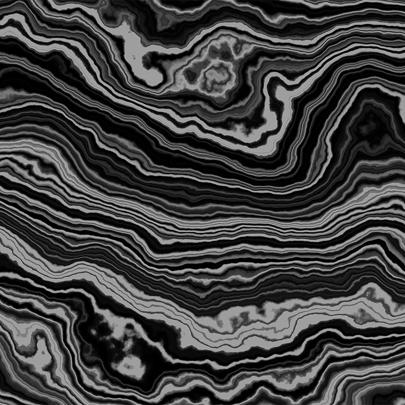 Onyx 1 - Querschnitt eines Onyx Marmor als Fototapete – Schwarz, Weiss | Perlmutt Glattvlies
