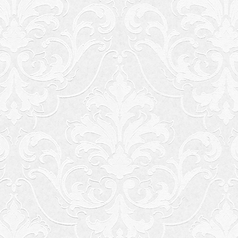             Vliestapete überstreichbar mit Ornamenten Großrolle – Weiß
        