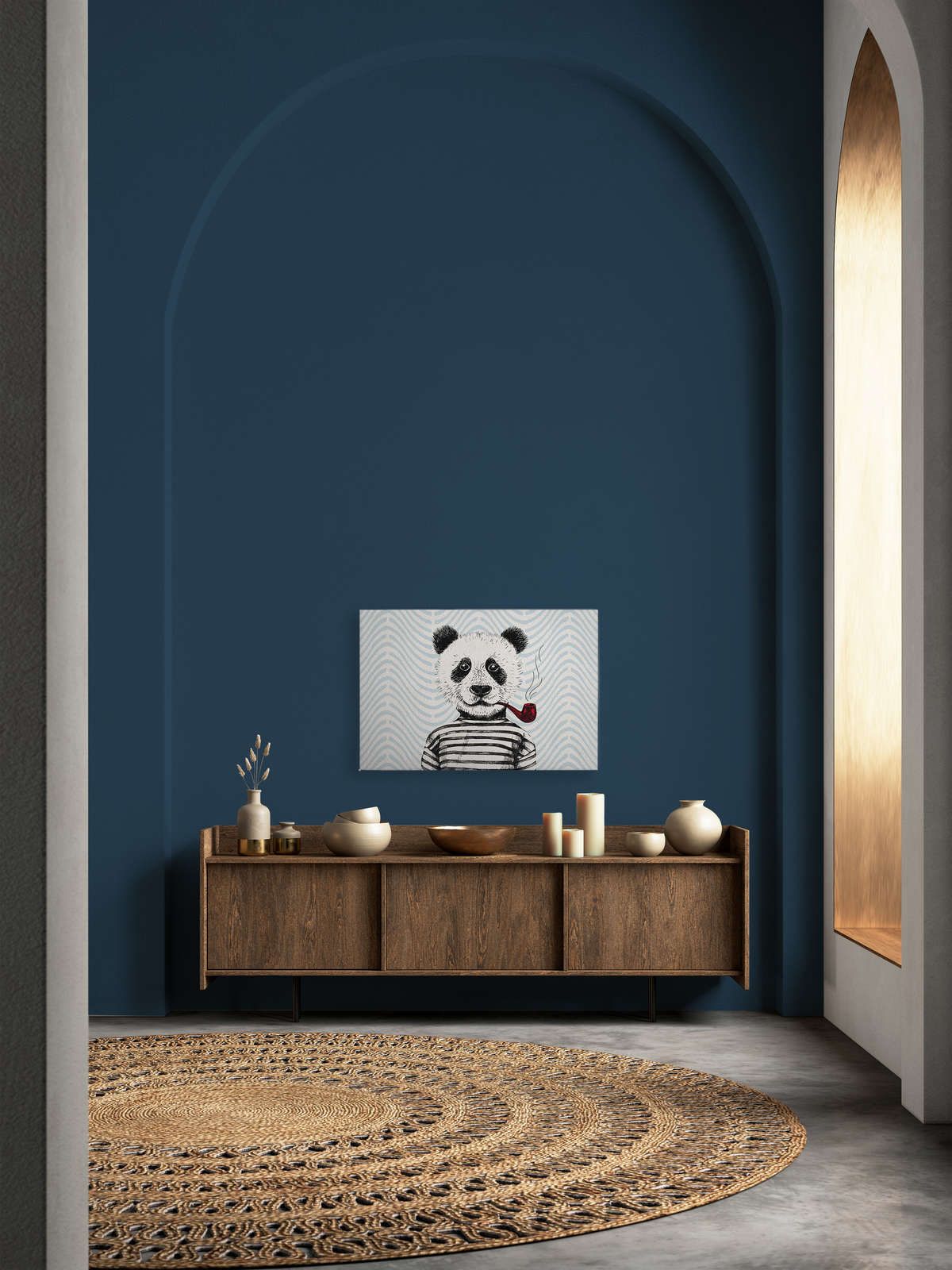             Leinwandbild Comic-Design für Kinderzimmer Panda-Motiv – 0,90 m x 0,60 m
        