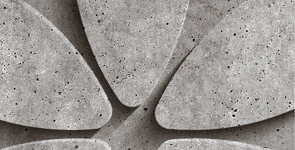             Tile 1 - Fototapete in Cooler 3D Beton-Polygone – Grau, Schwarz | Mattes Glattvlies
        