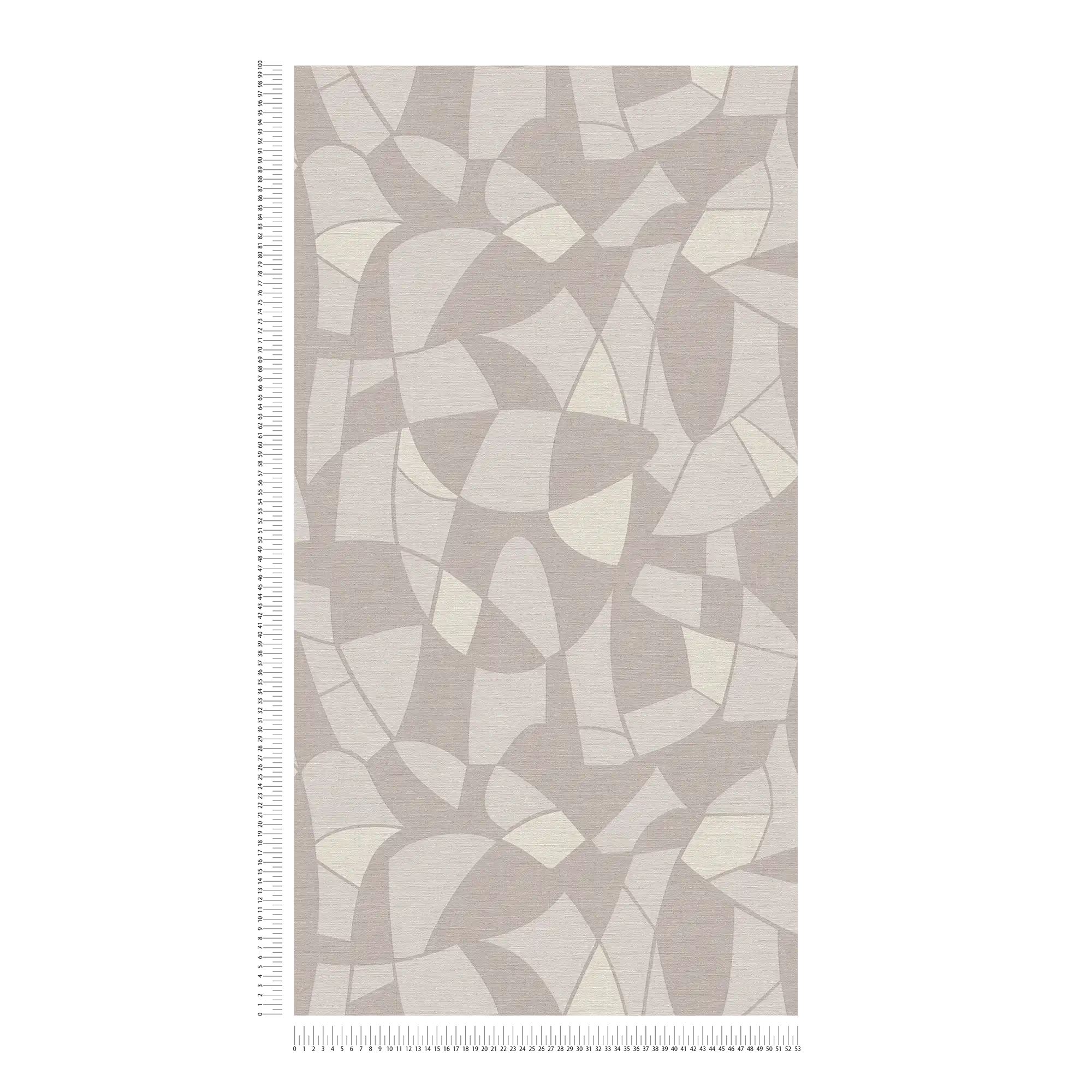             Vliestapete in dezenten Farben im abstrakten Muster – Grau, Creme
        