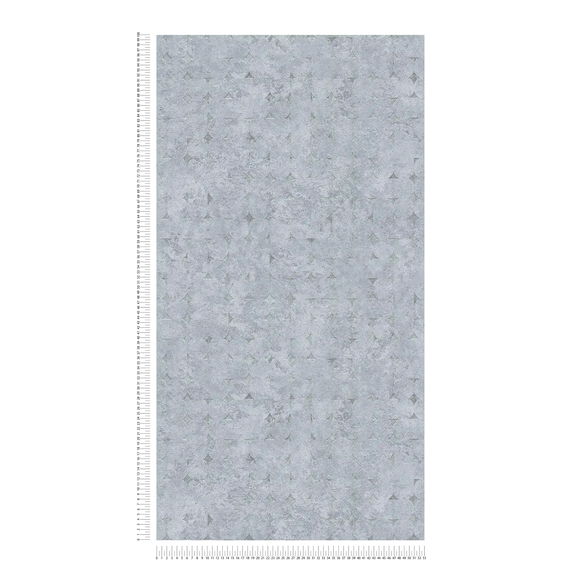             Vliestapete einfarbig mit Struktur und rauten Muster – Grau, Silber
        