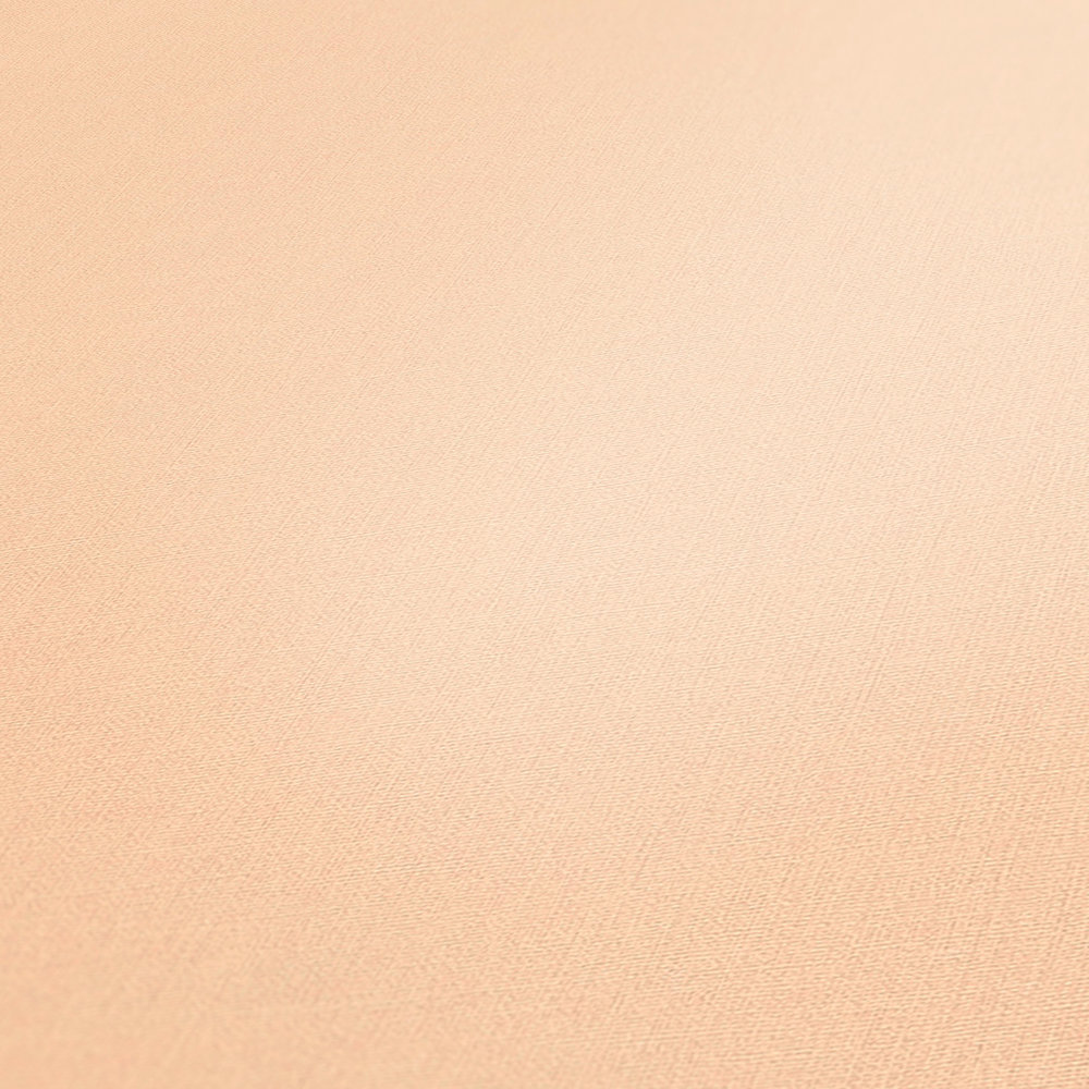             Glatte Unitapete in zartem Pfirsichfarbton – Orange, Rosa
        