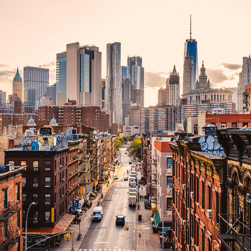         Skyline Fototapete New York – Braun, Grau, Beige
    