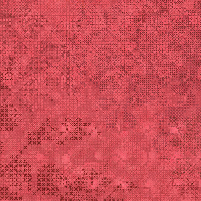         Pixel Fototapete Kreuzstich Muster – Rot, Schwarz
    