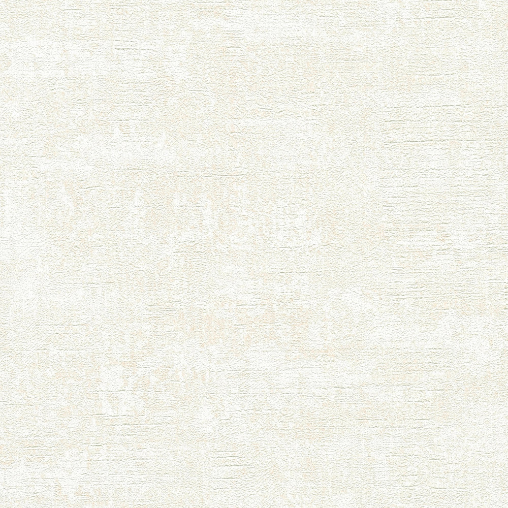             Tapete Weiß einfarbig mit natürlichem Strukturmuster
        
