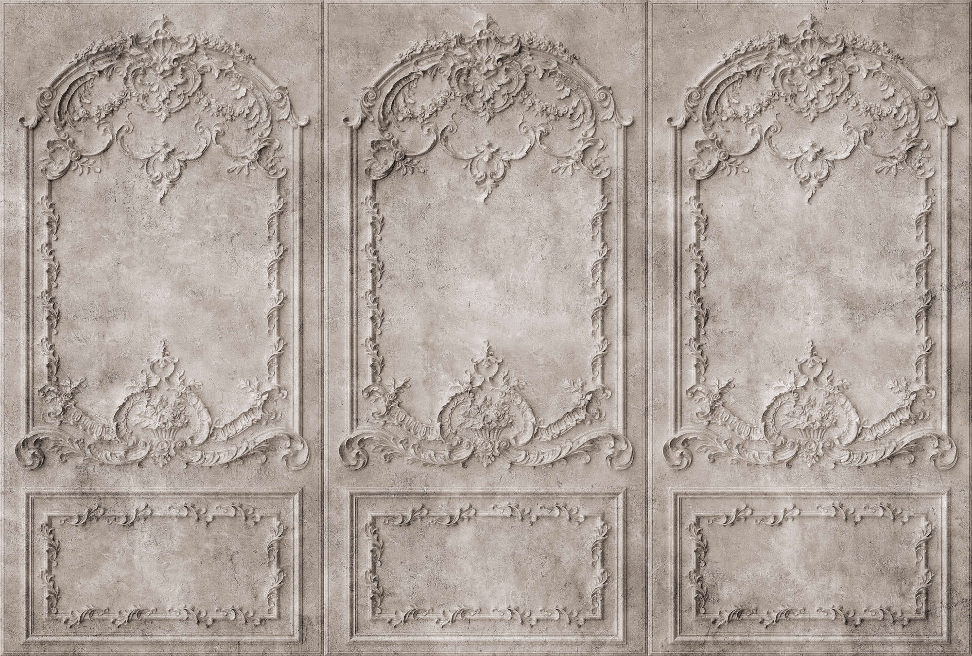             Versailles 1 – Fototapete Grau-Braun Holz-Paneele im Barock Stil
        