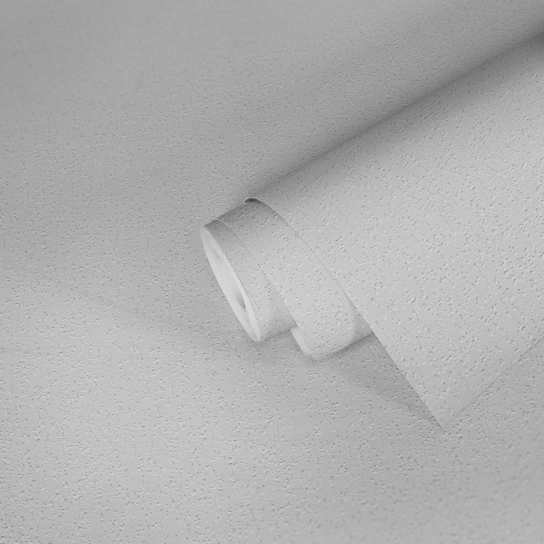             Weiße Papiertapete Rauputz-Optik mit 3D Struktur
        
