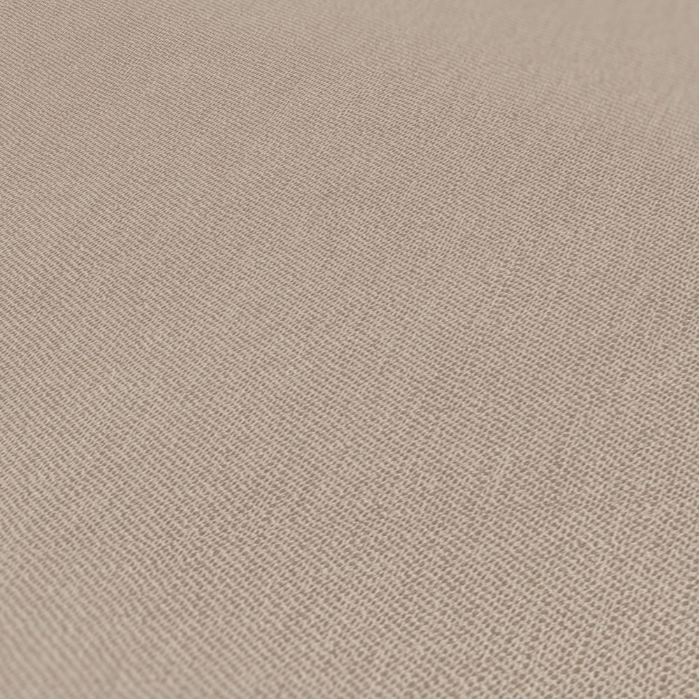             Vliestapete Beige uni & matt mit Textilstruktur – Beige, Braun
        
