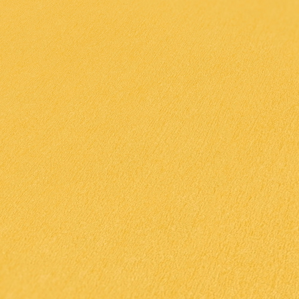             Senfgelbe Tapete Kinderzimmer einfarbig – Gelb
        