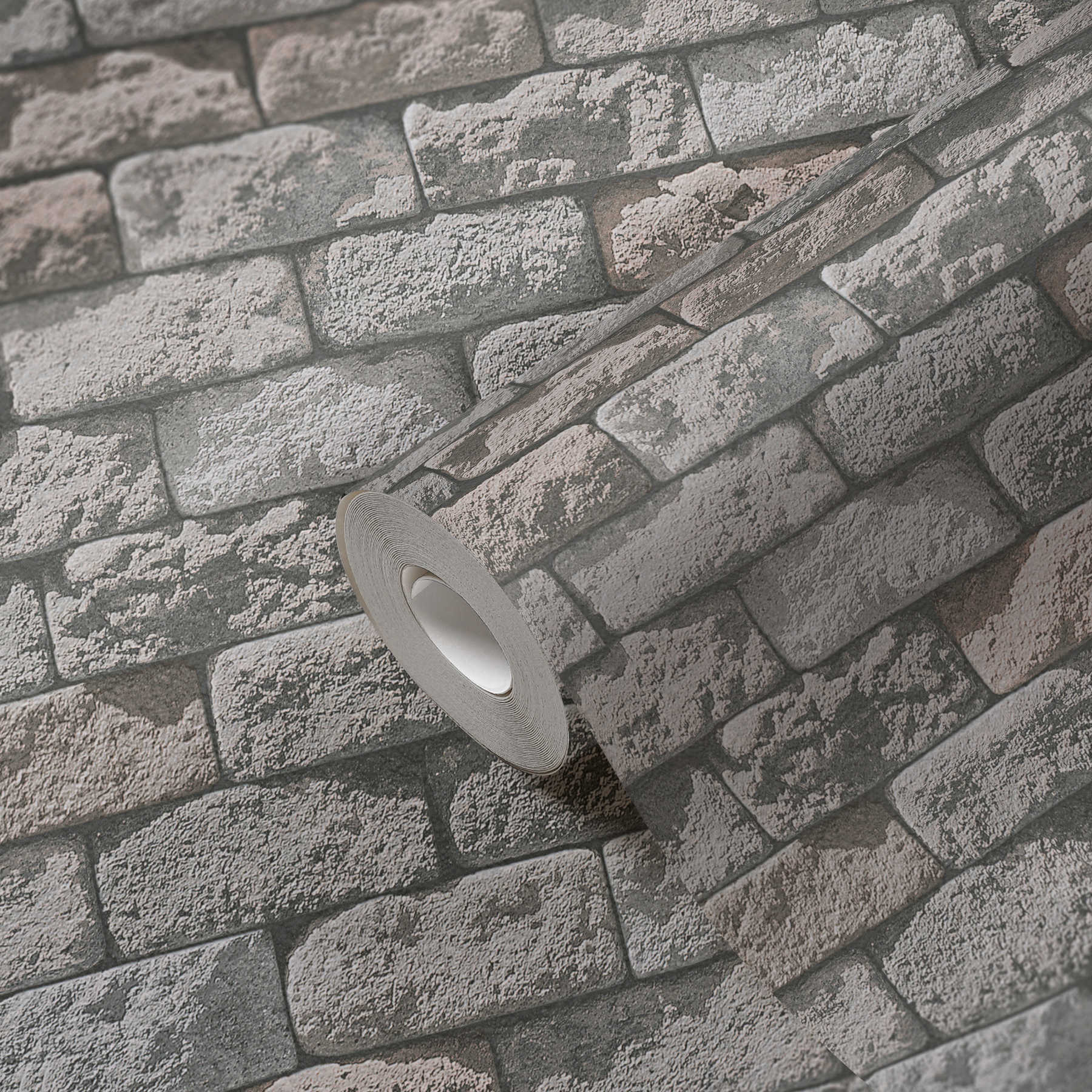             Mauerwerk Tapete in Steinoptik & 3D-Optik – Beige, Grau
        