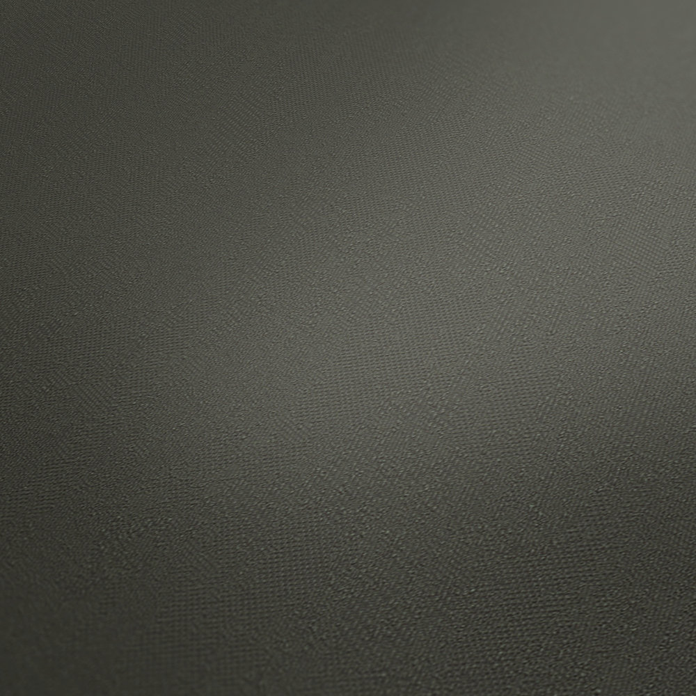             Vliestapete dunkles Khaki einfarbig, seidenmatt Finish – Grau
        