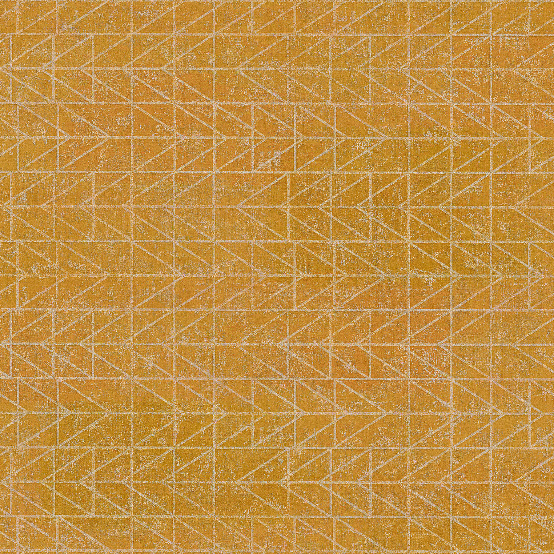 Geometrische Ethno-Tapete indigenes Navajo-Design – Gelb, Gold
