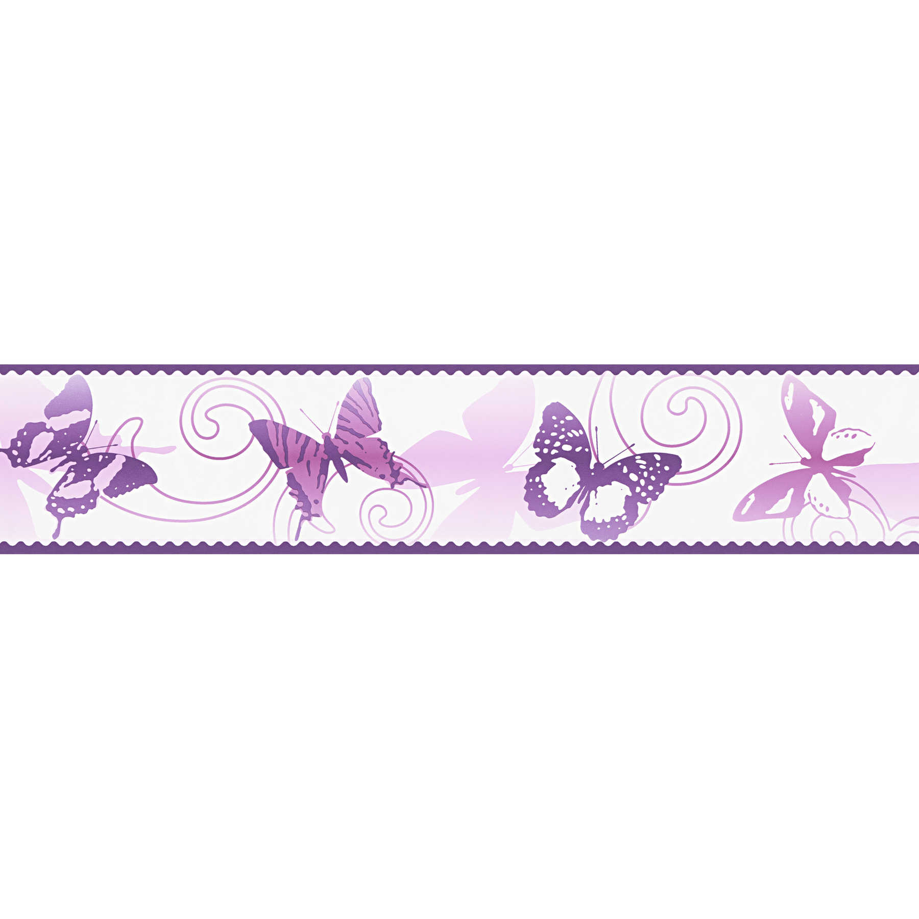 Kinderzimmer Tapetenborte Schmetterling für Mädchen – Violett
