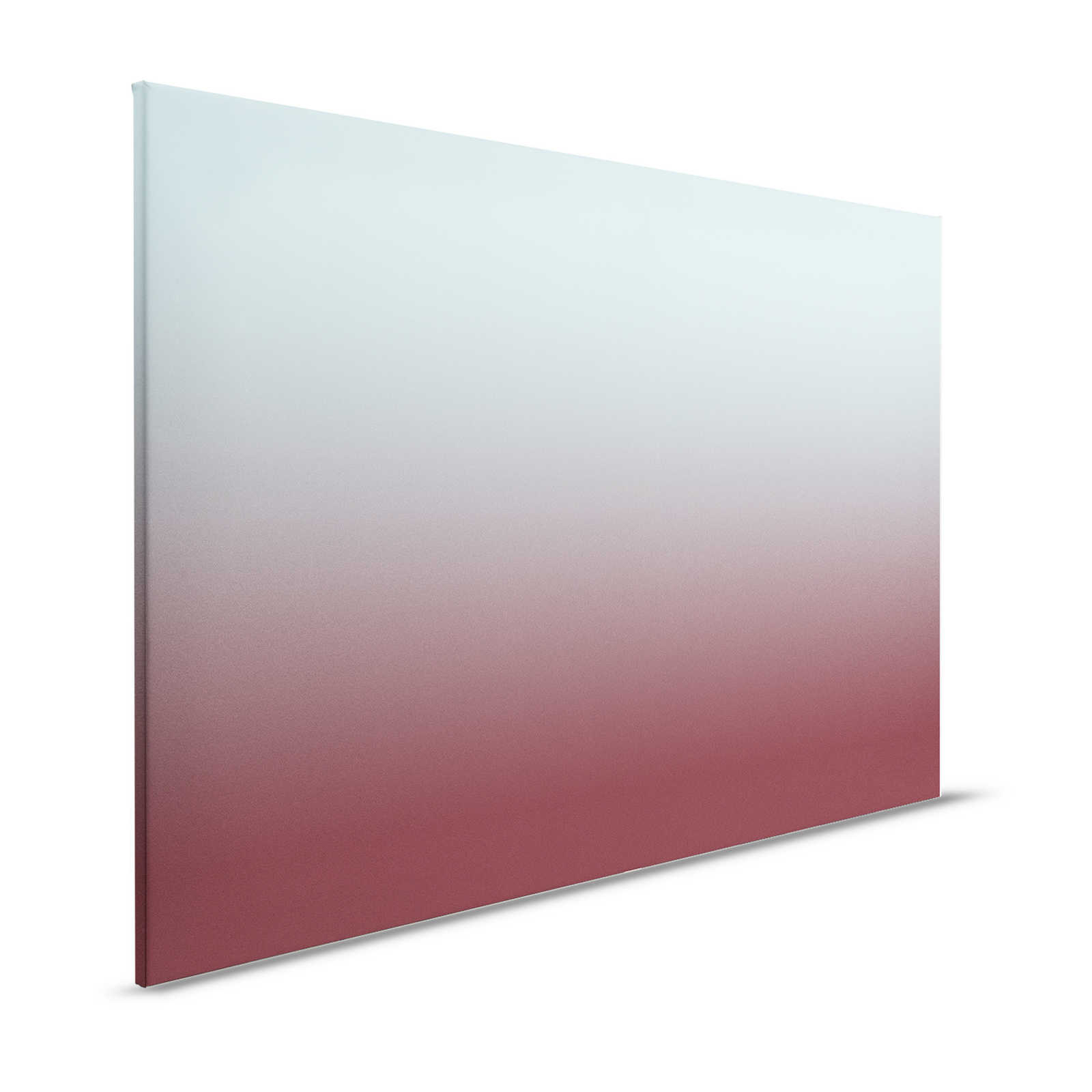 Colour Studio 3 - Ombre Leinwandbild Hellblau & Weinrot mit Farbverlauf – 1,20 m x 0,80 m
