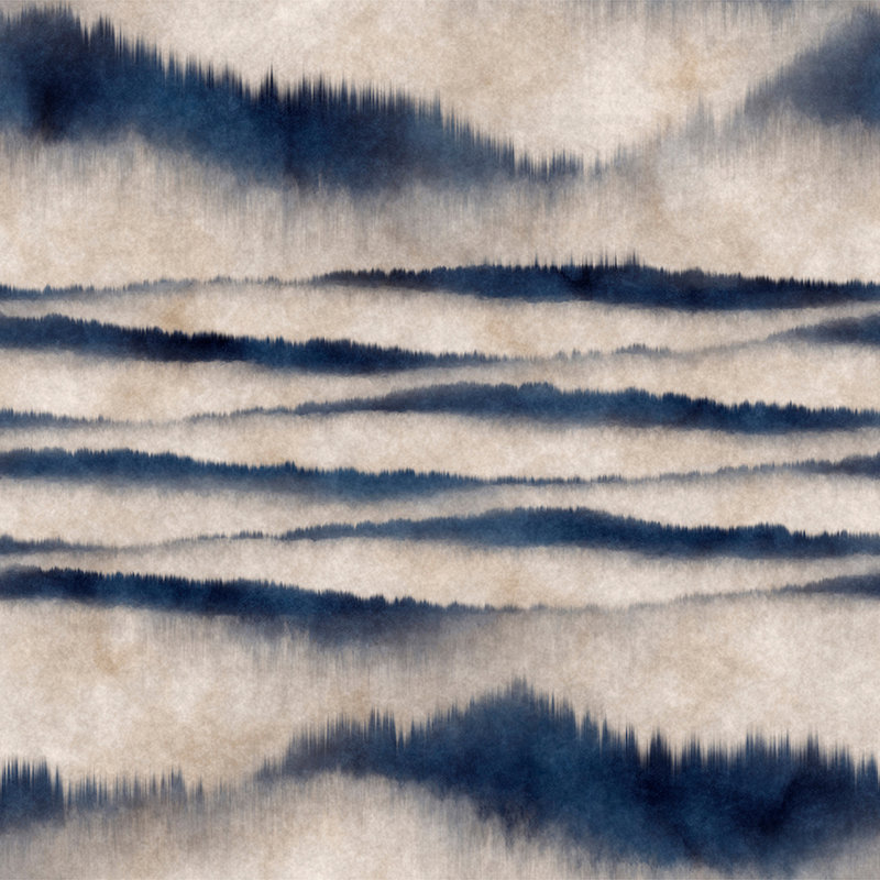         Fototapete abstraktes Muster Wellen – Blau, Weiß
    