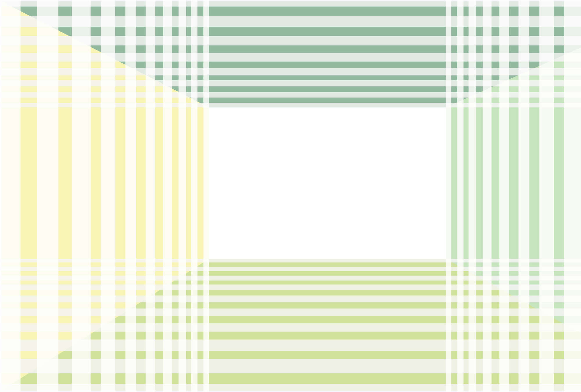             Fototapete mit minimalistischem Streifen-Muster – Grün, Weiß, Gelb
        