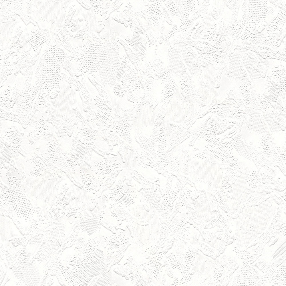             Putzoptik Tapete mit täuschender Strukturoberfläche – Weiß
        
