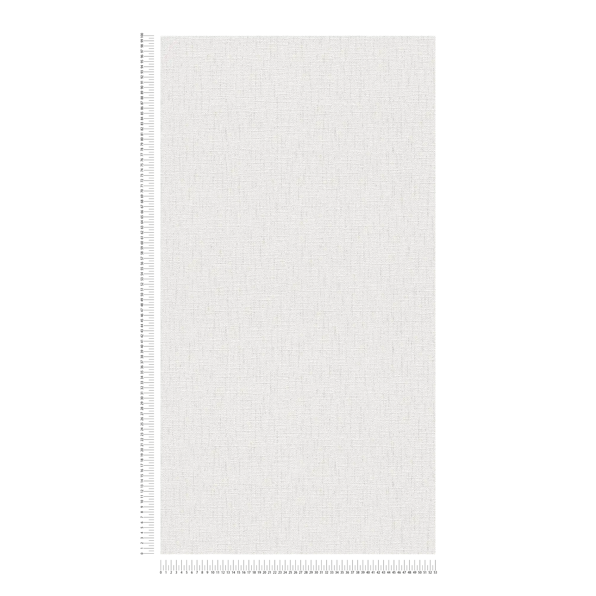             Textiloptik Papiertapete mit melierter Färbung – Grau, Weiß
        