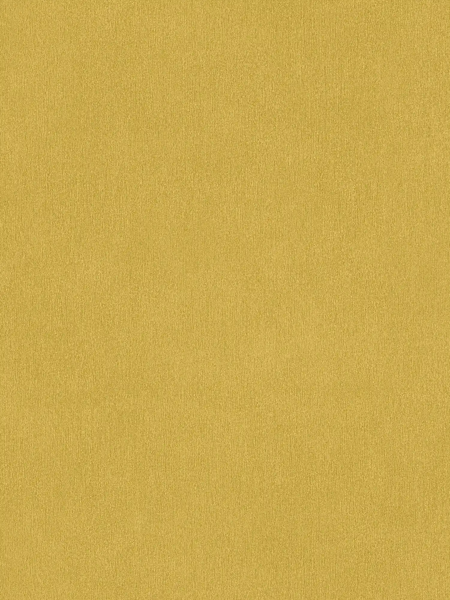 Gelbe Tapete einfarbig mit Farbstruktur, glatt & seidenmatt

