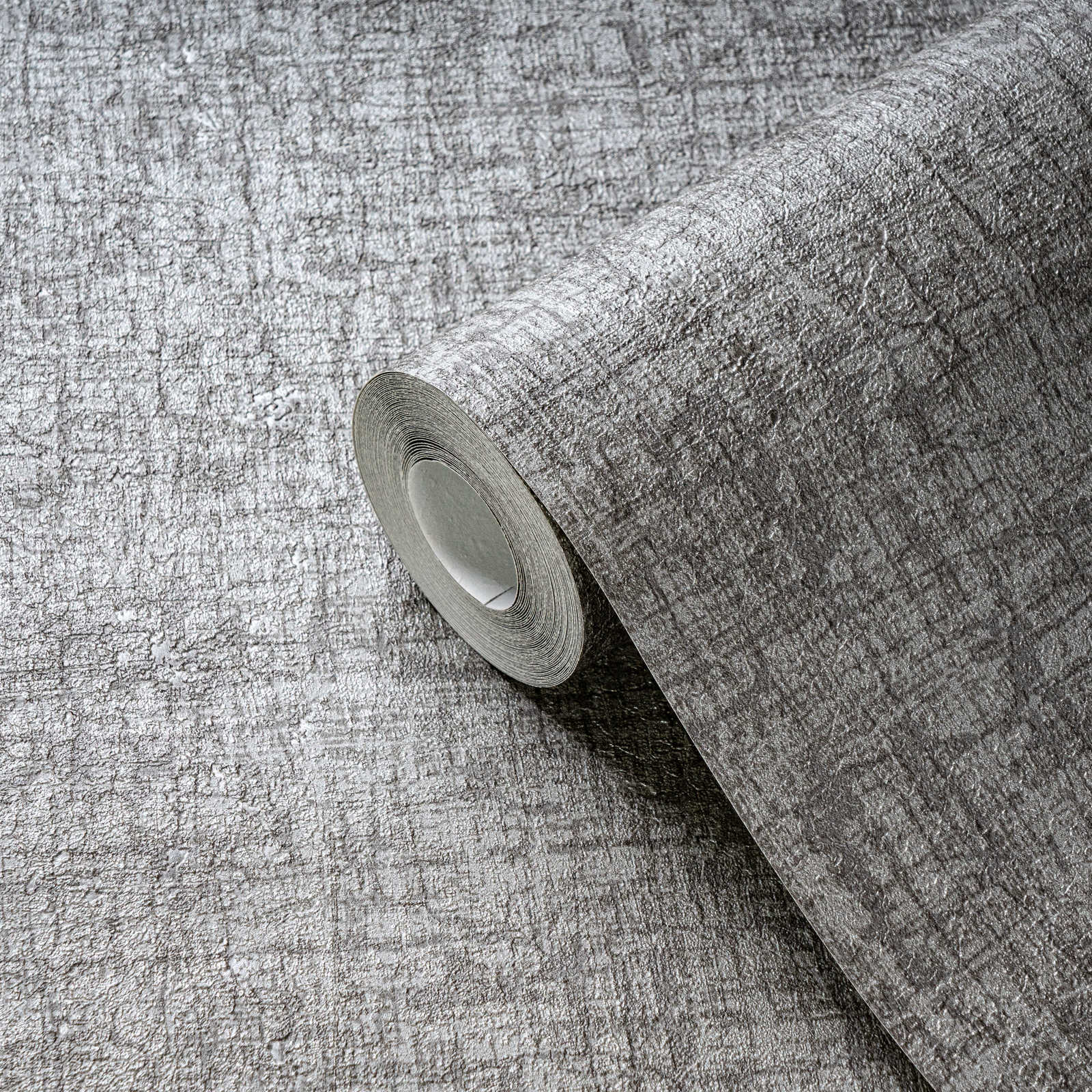             Vliestapete mit Struktur in Textiloptik – Grau, Dunkelgrau
        