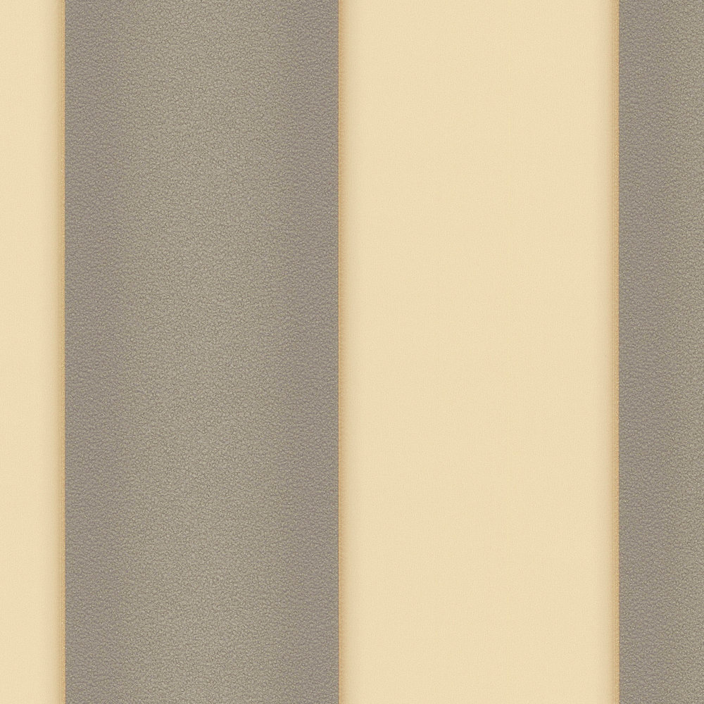             Tapete mit Silber Metallic Streifen – Creme, Grau
        
