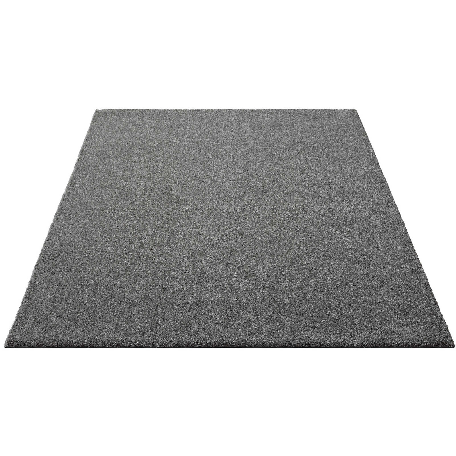 Flauschiger Kurzflor Teppich in Grau – 290 x 200 cm

