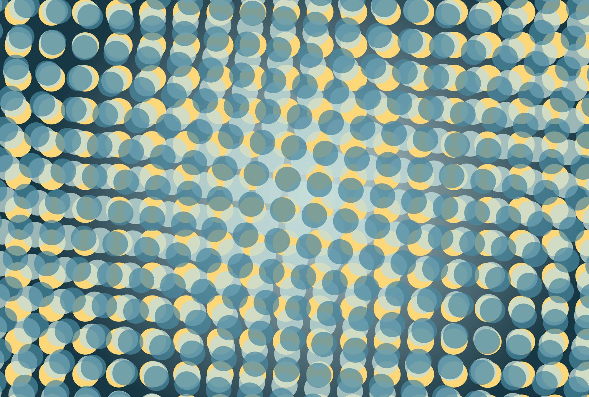             Fototapete mit 3D-Effekt – Punkte im Wellendesign
        