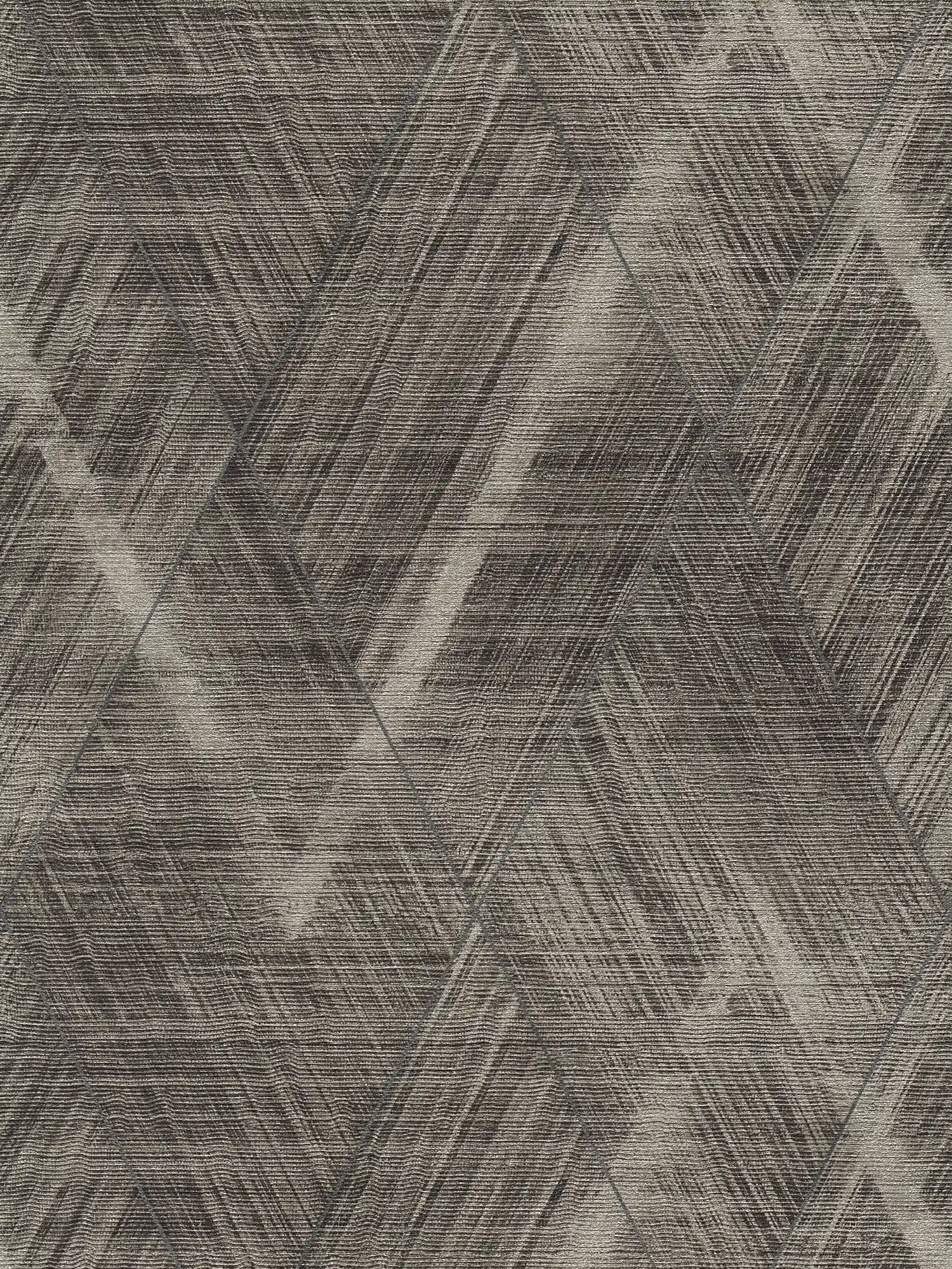         Textiloptik Tapete mit Rauten Muster – Metallic, Grau
    
