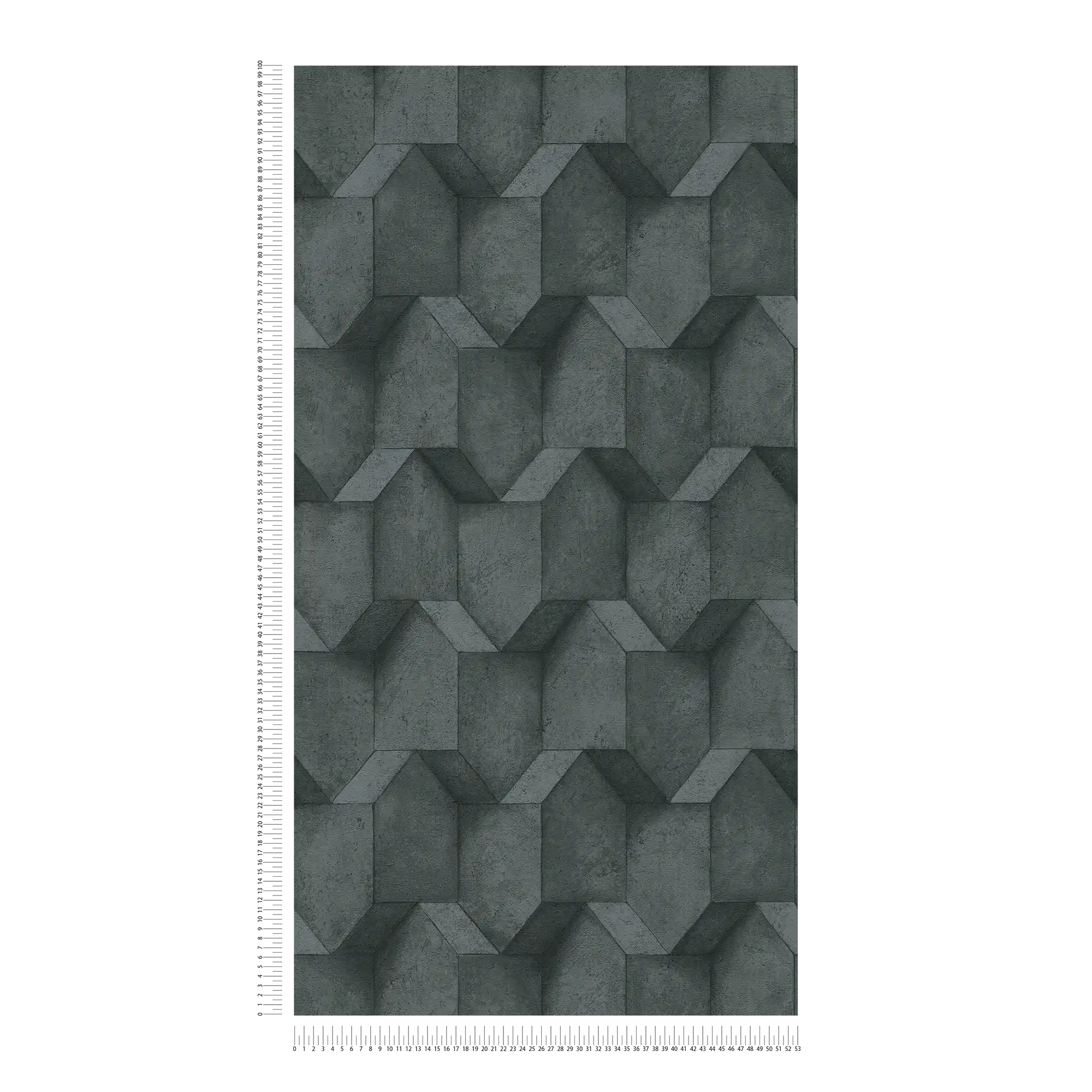             Anthrazit Tapete mit 3D Betonoptik – Schwarz, Grau
        