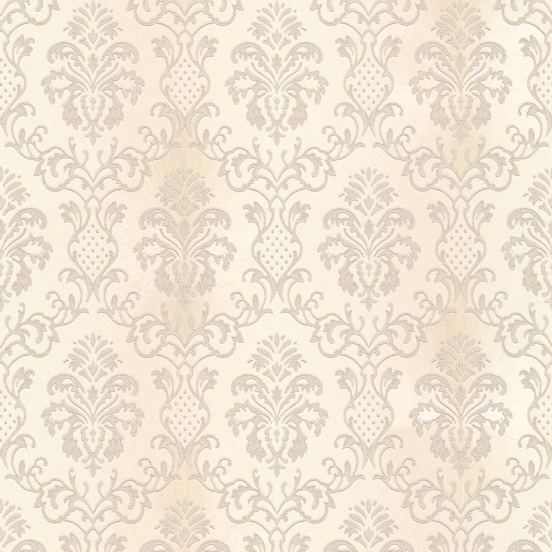 Ornament Tapete Colonial Style – Creme, Grau
