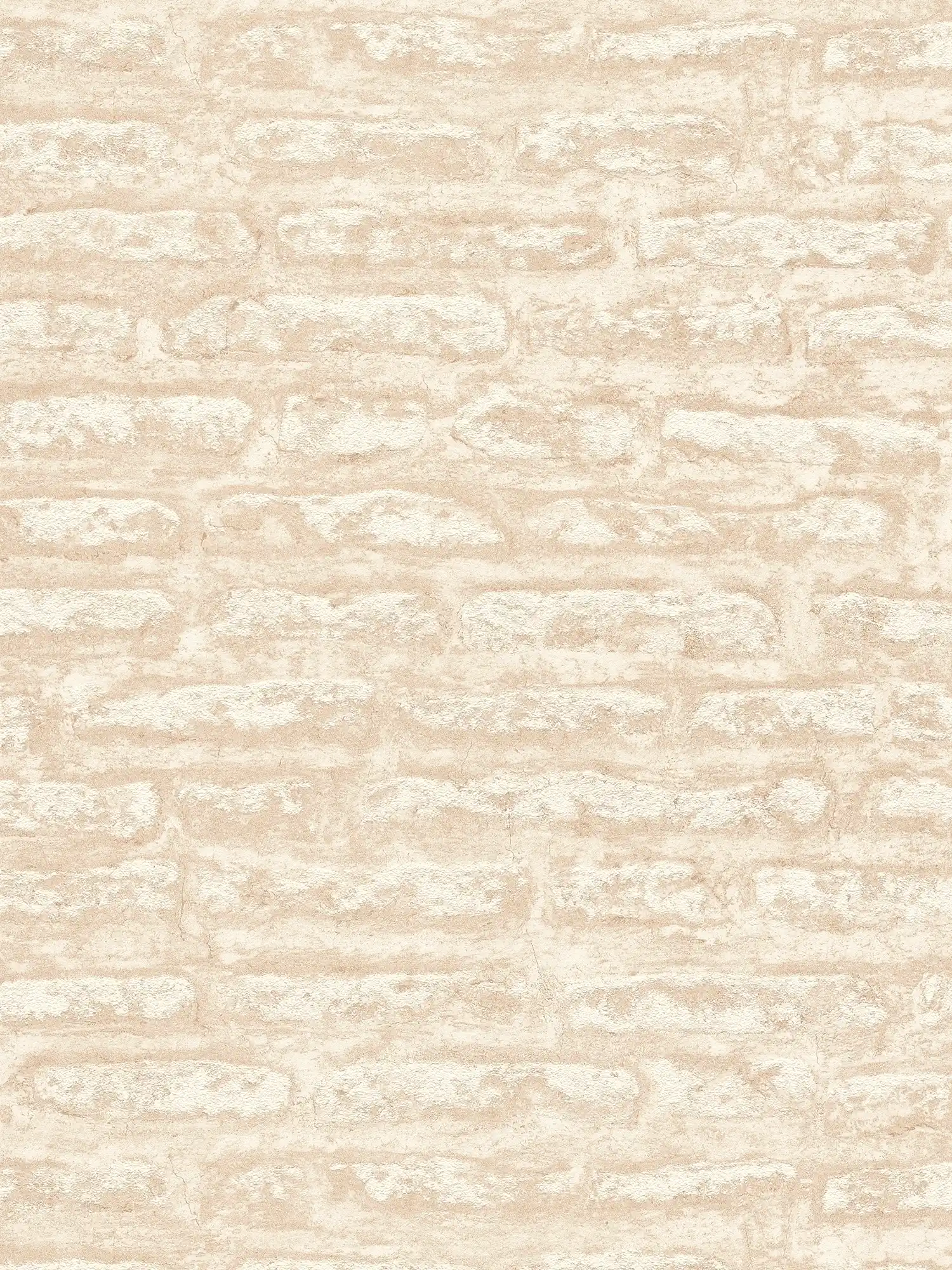             Vliestapete mit abstrakten Putz Muster matt – Beige, Weiß
        