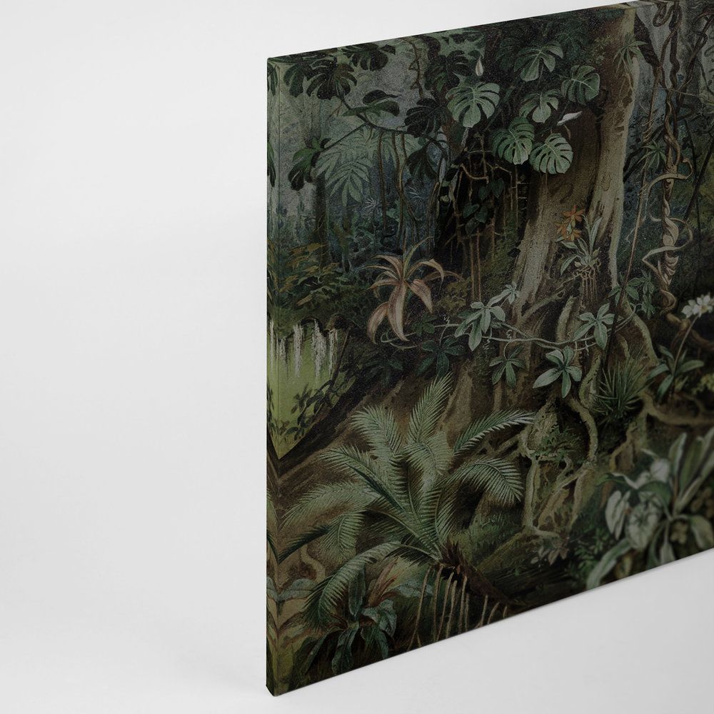             Dschungel Leinwandbild im Zeichenstil – 1,20 m x 0,80 m
        
