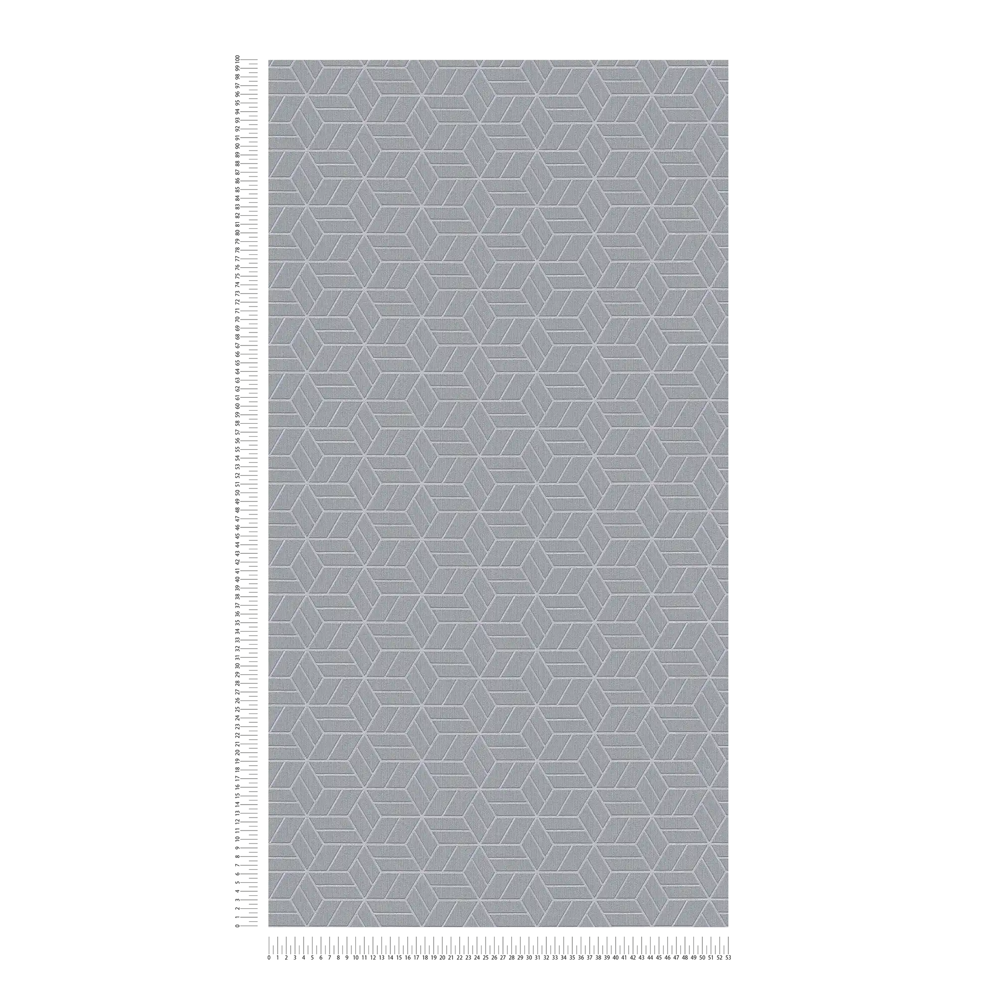             Tapete geometrisches Muster & Glitzer-Effekt – Grau, Silber
        