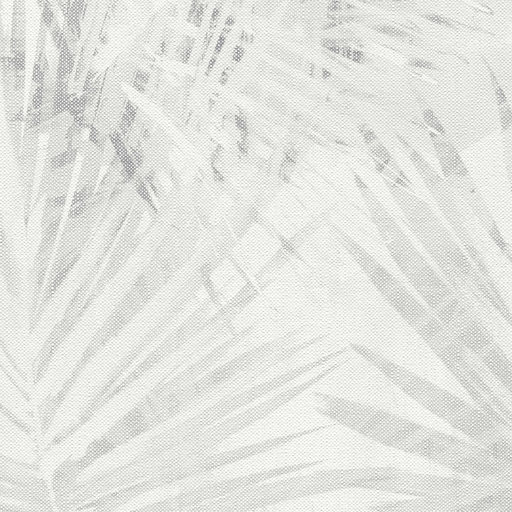             Blätter Tapete stilisiertes Design im Hygge Look – Grau
        