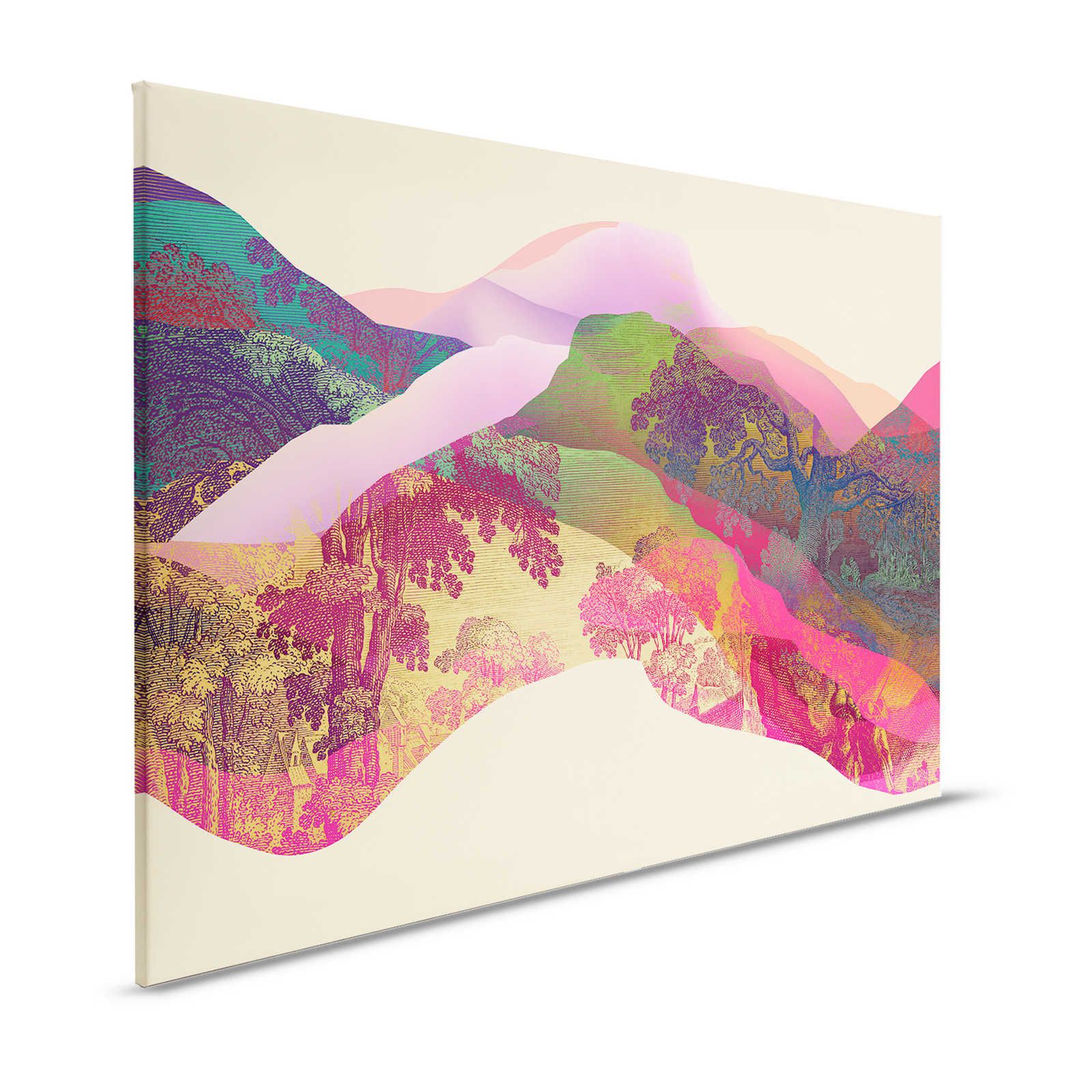 Magic Mountain 2 - Leinwandbild Berglandschaft abstrakt – 1,20 m x 0,80 m
