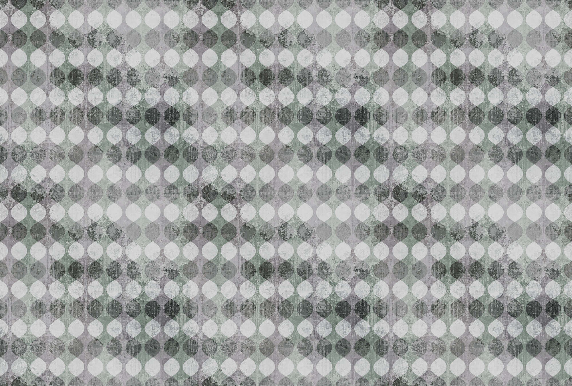             Garland 2 - 70er Jahre Retro Fototapete, Grau – Grau, Grün | Struktur Vlies
        