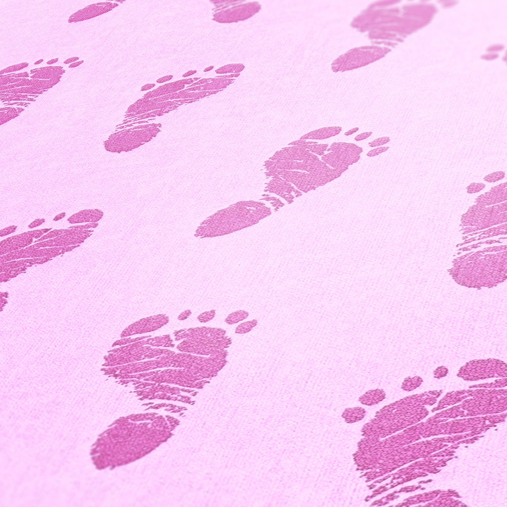             Kinderzimmer Tapete Baby Design für Mädchen – Rosa
        