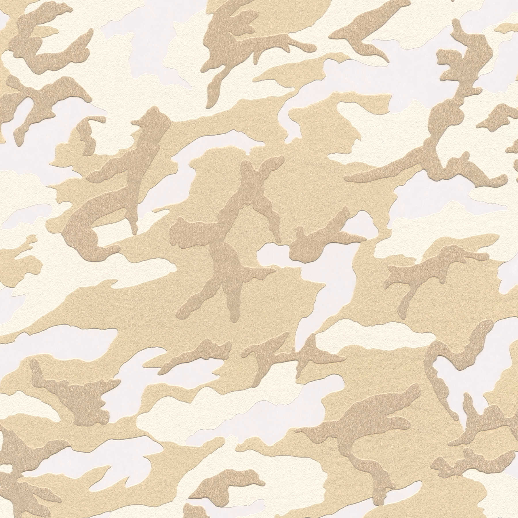 Tapete Tarnmuster Wüste, Camouflage-Tapete – Beige, Braun
