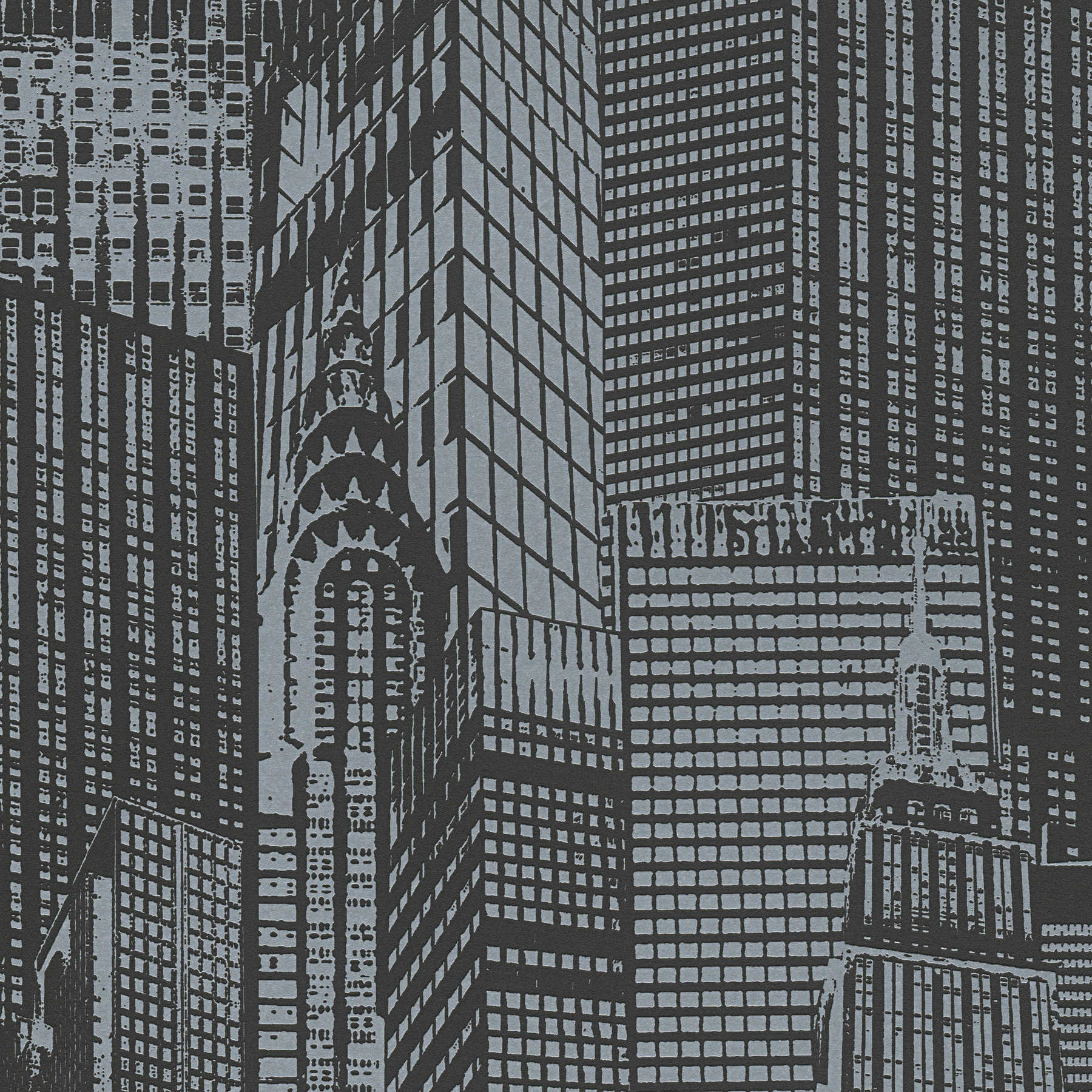             Tapetenpanel New York Skyline selbstklebend – Grau, Schwarz
        