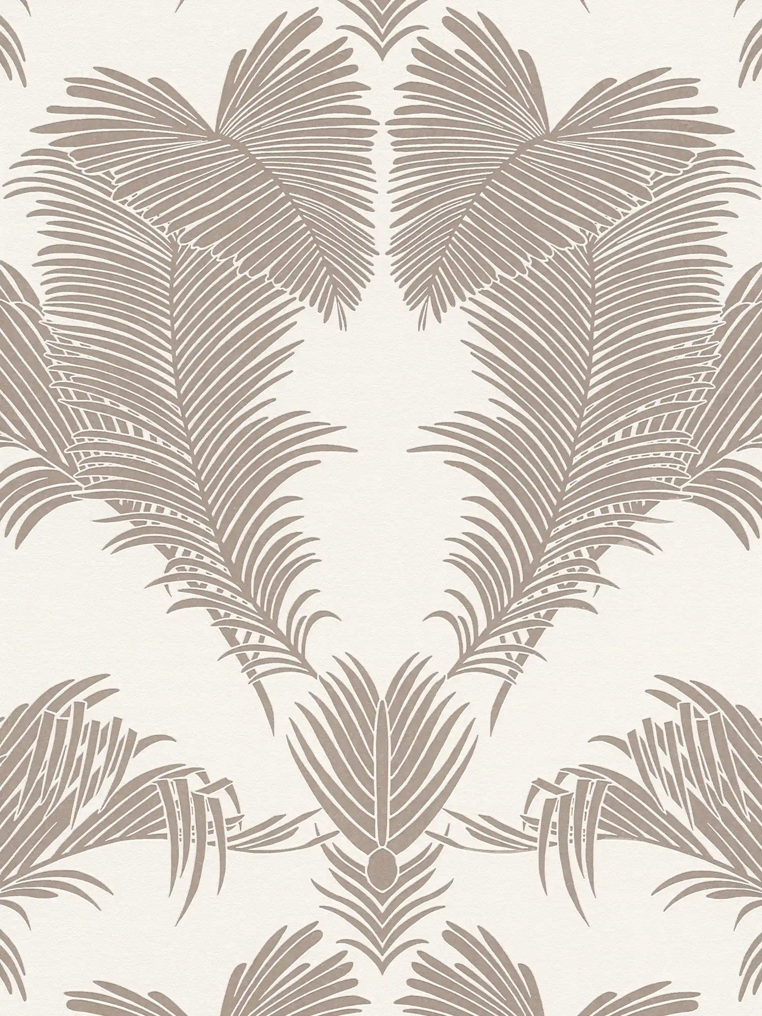 Vliestapete Palmenblätter in Rosa mit Metallic & Matt Effekt
