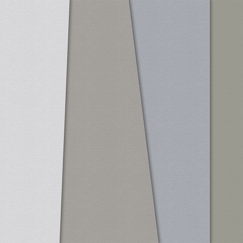 Layered paper 4 - Fototapete Farbflächen Minimalismus in Büttenpapier Struktur – Blau, Creme | Struktur Vlies

