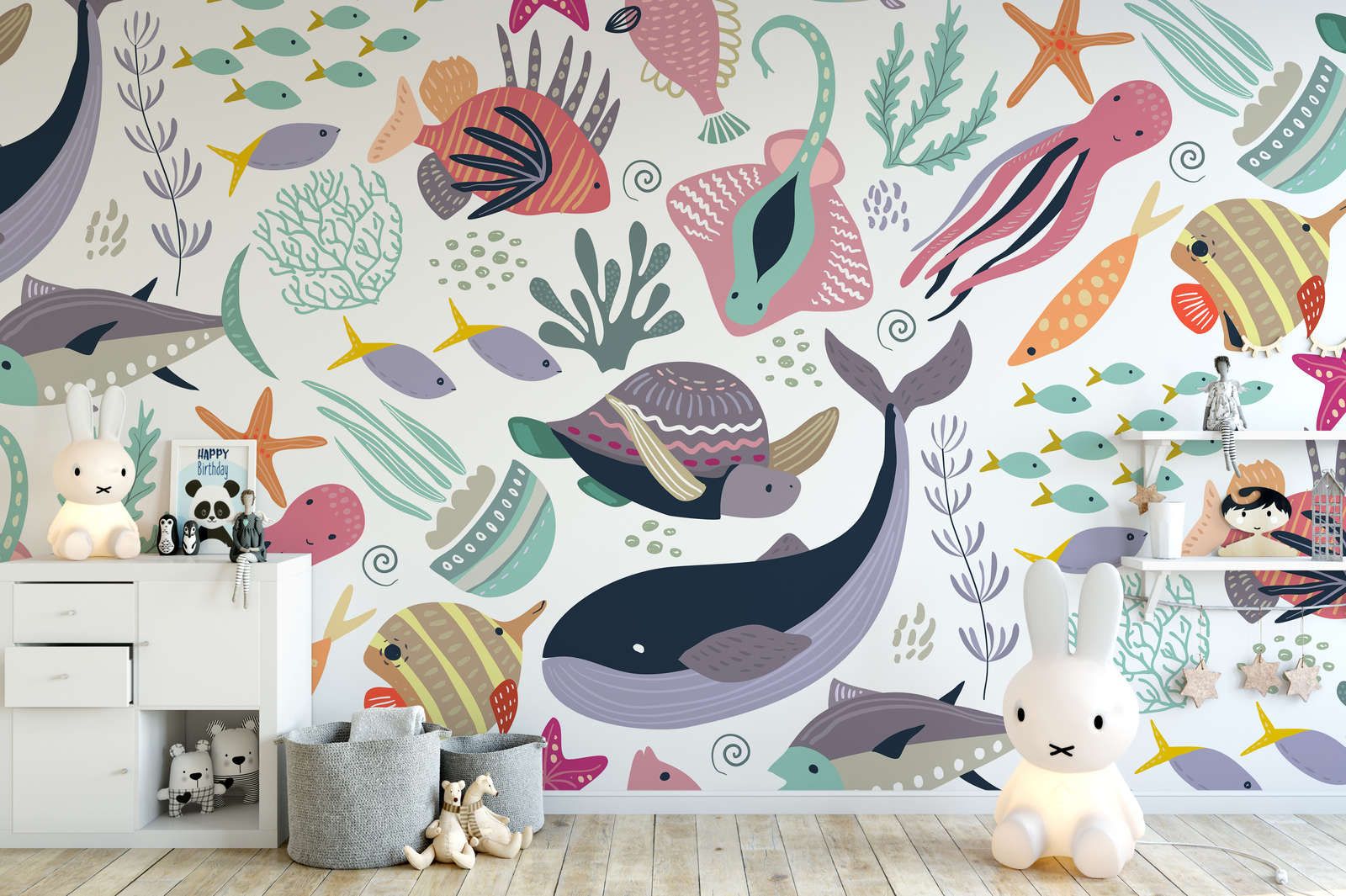             Fototapete fürs Kinderzimmer mit Unterwassertieren – Glattes & mattes Vlies
        