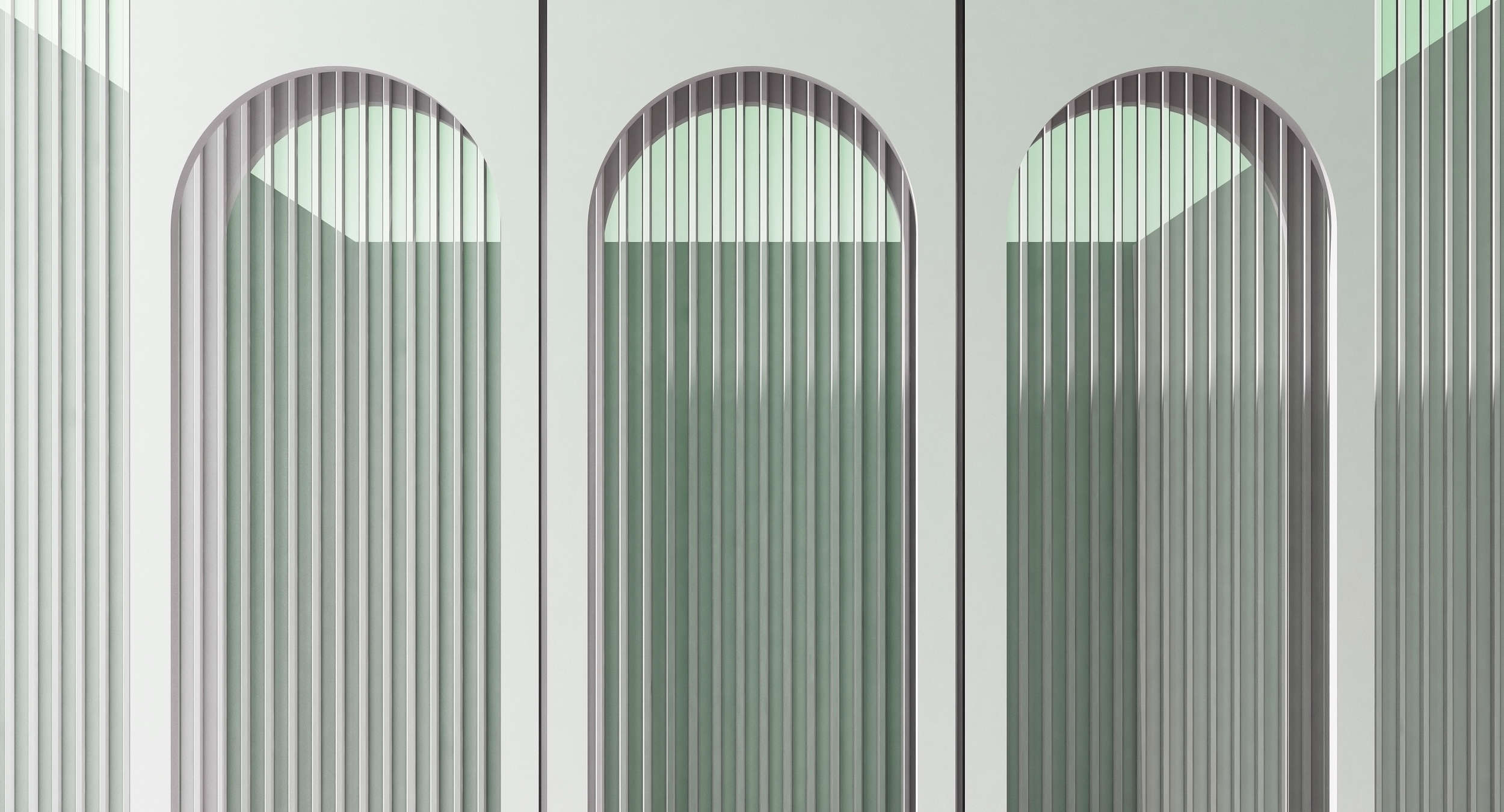             Escape Room 3 – Architektur Tapete moderne Aussichten Grau & Grün
        