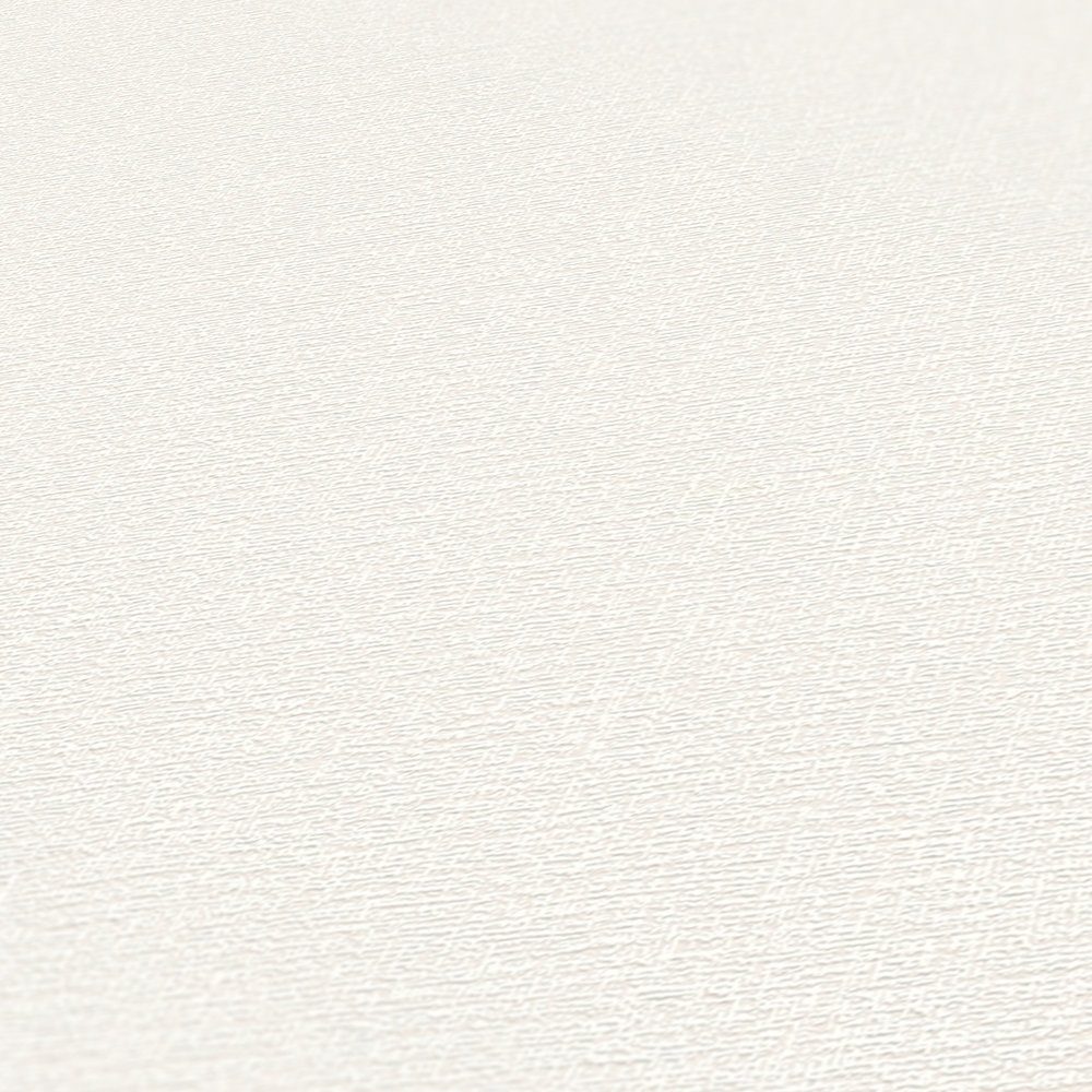             Leicht strukturierte Vliestapete einfarbig – Weiß
        