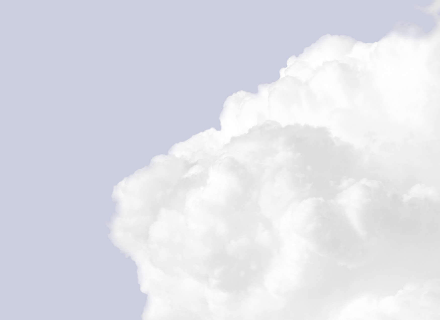             Fototapete mit weiße Wolken am hellen blauen Himmel – Blau, Weiß
        